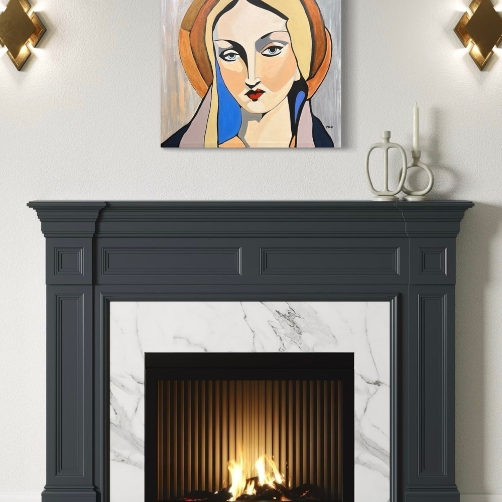 "GENTLE WOMAN" Original Painting by mac, Signed by the Artist - Picture 5 of 7